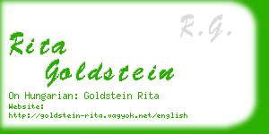 rita goldstein business card